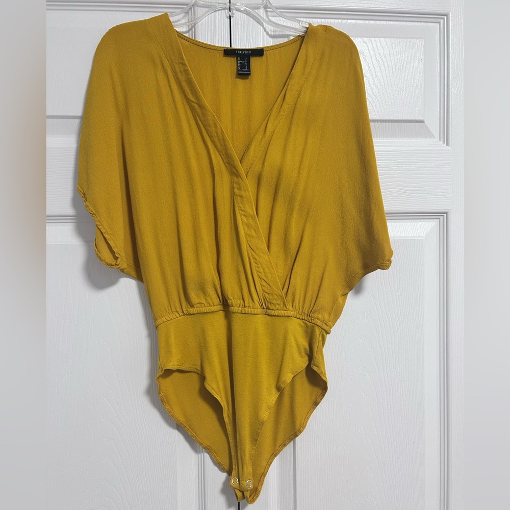 Forever 21 yellow bodysuit